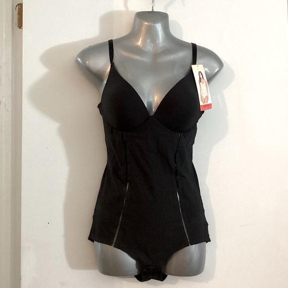 NEW STRM LINE WIREFREE BODYSUIT SHAPEWEAR BLACK SIZE LARGE - Picture 3 of 13